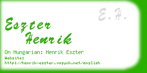 eszter henrik business card